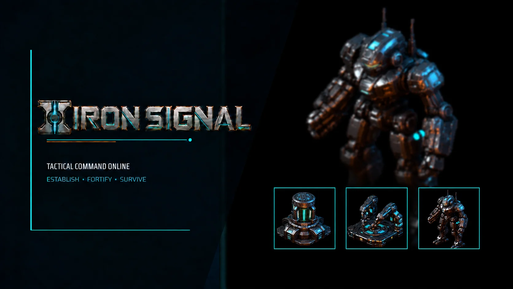 Iron Signal combat unit with generator and repair station